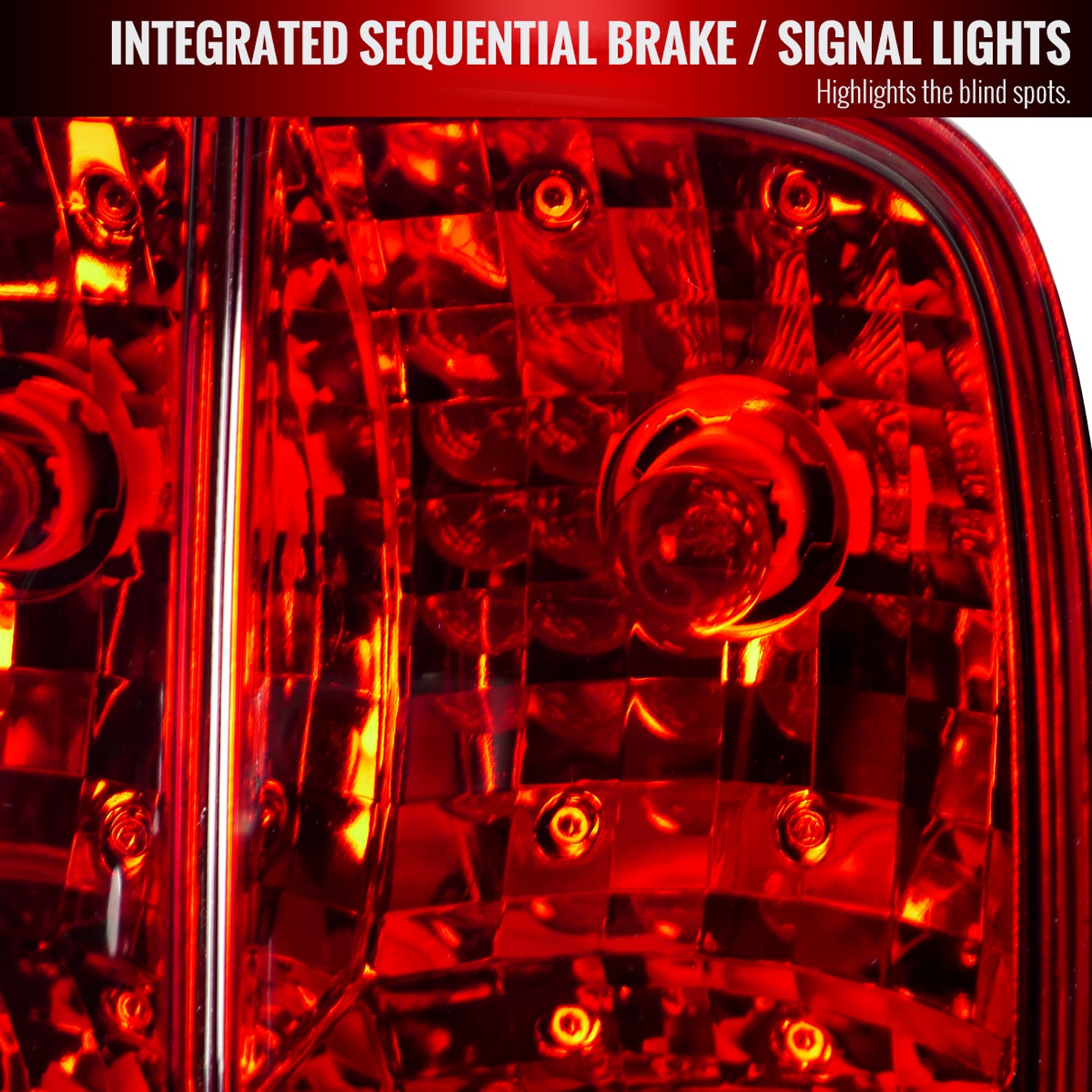 2005-2009 Ford Mustang Sequential Tail Lights Chrome Housing/Red Lens