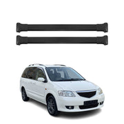 Roof Rack Cross Bars Luggage Carrier for Mazda MPV 2000-2006 Aluminium Black 2x