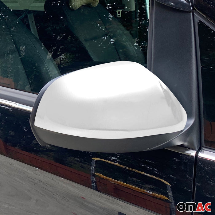 Side Mirror Cover Caps fits Mercedes Metris 2016-2024 ABS Chrome Satin 2Pcs