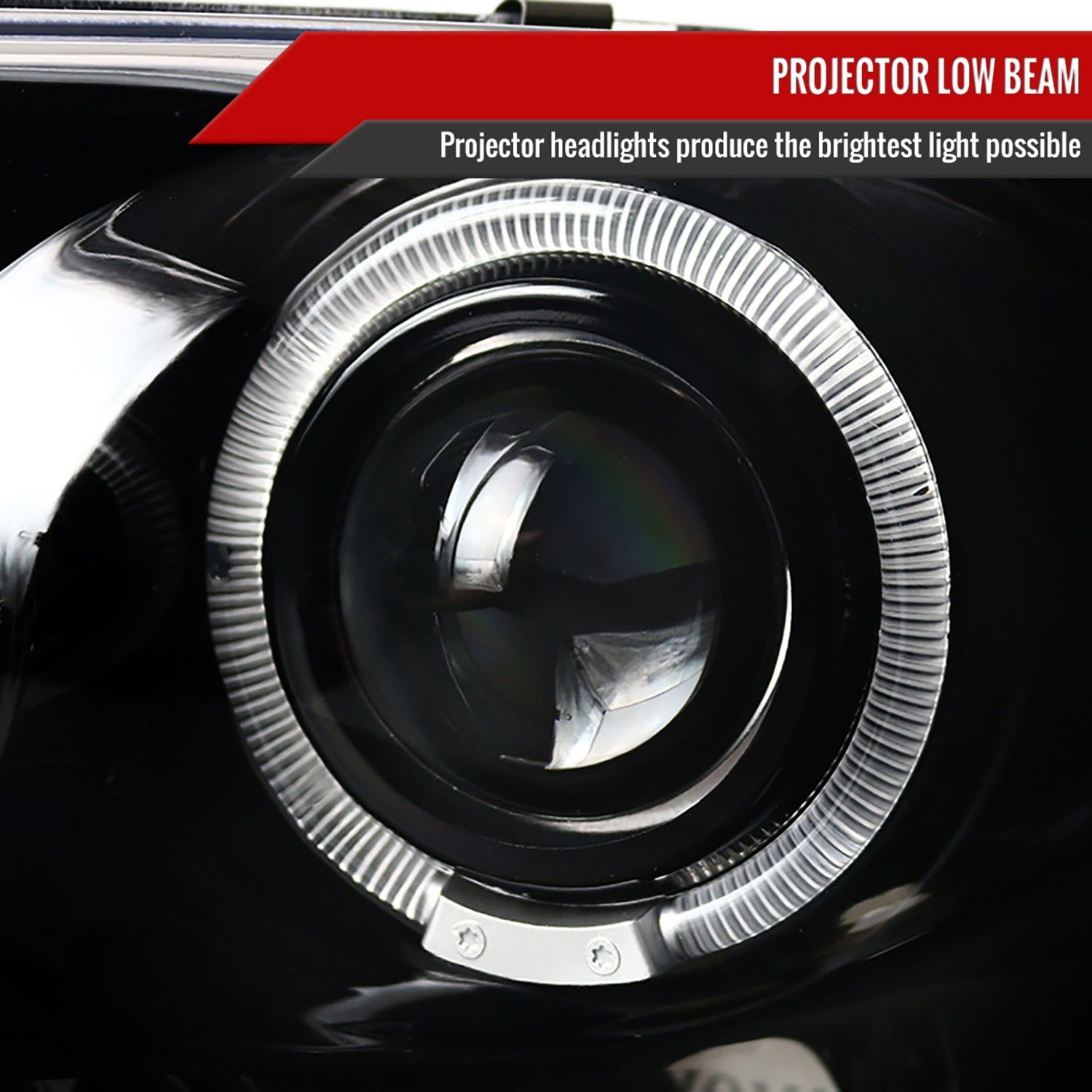 2002-2005 Dodge RAM 1500/ RAM 2500 3500 Dual Halo Headlights Jet Black