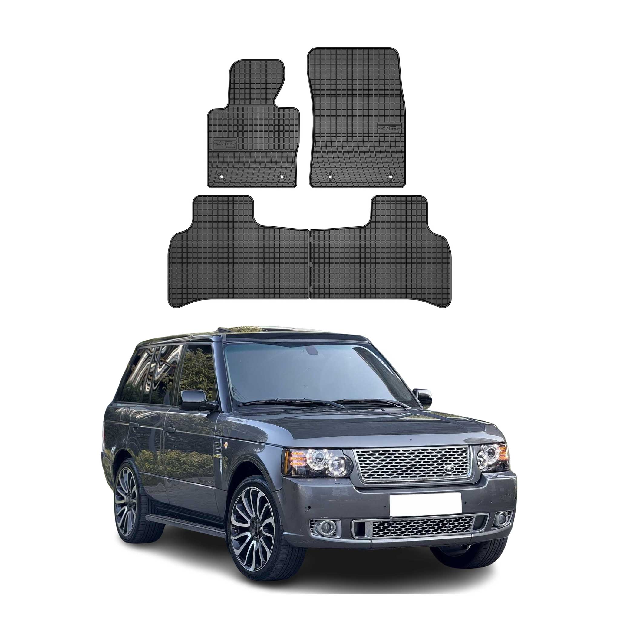 2003-2012 Land Rover Range Rover Floor Mats Liners Full Set All Weather Rubber