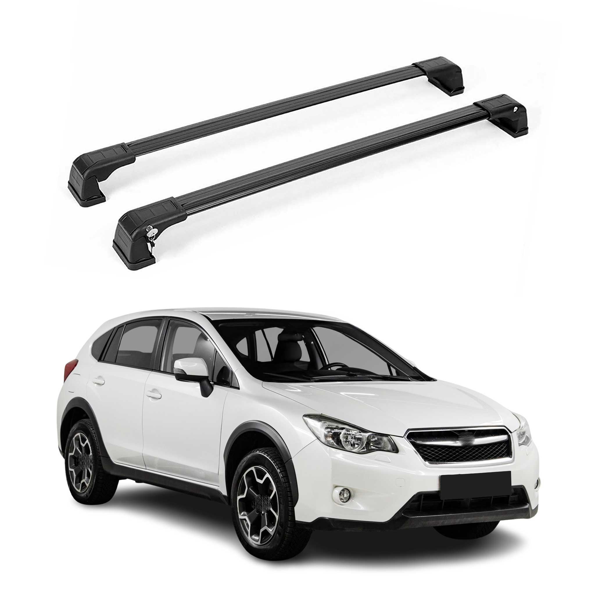 2013-2015 Subaru XV Crosstrek Roof Rack Cross Bars Black