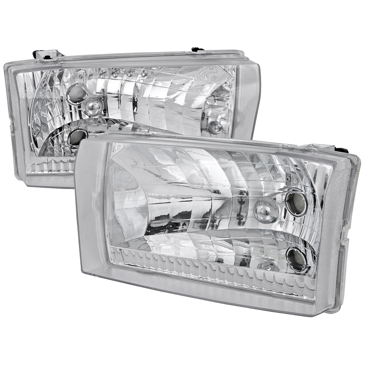 1999-2004 Ford F-250/350/450/550/Excursion Factory Headlights Chrome/Clear