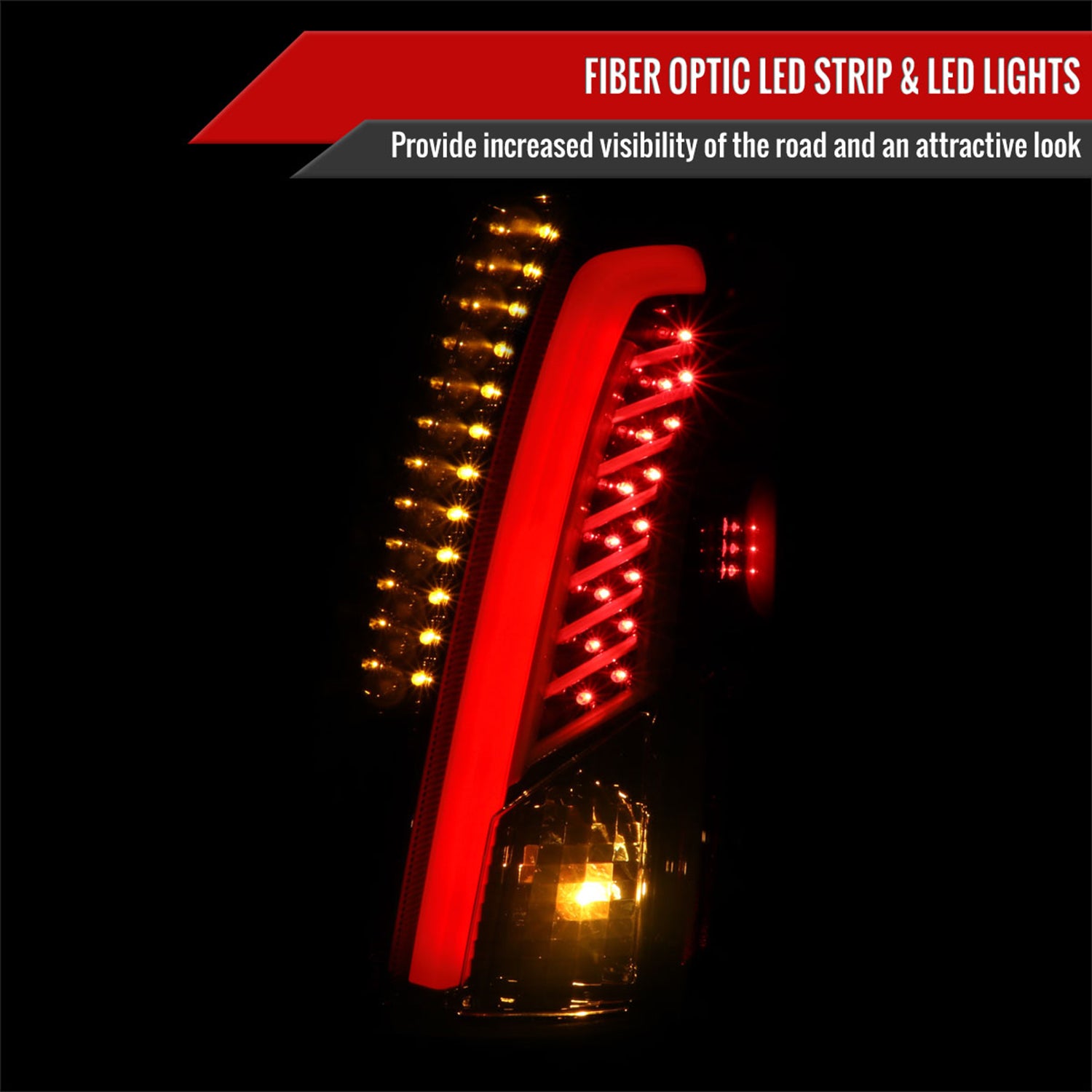 2003-2007 Cadillac CTS LED Tail Lights Glossy Black Housing/Smoke Lens