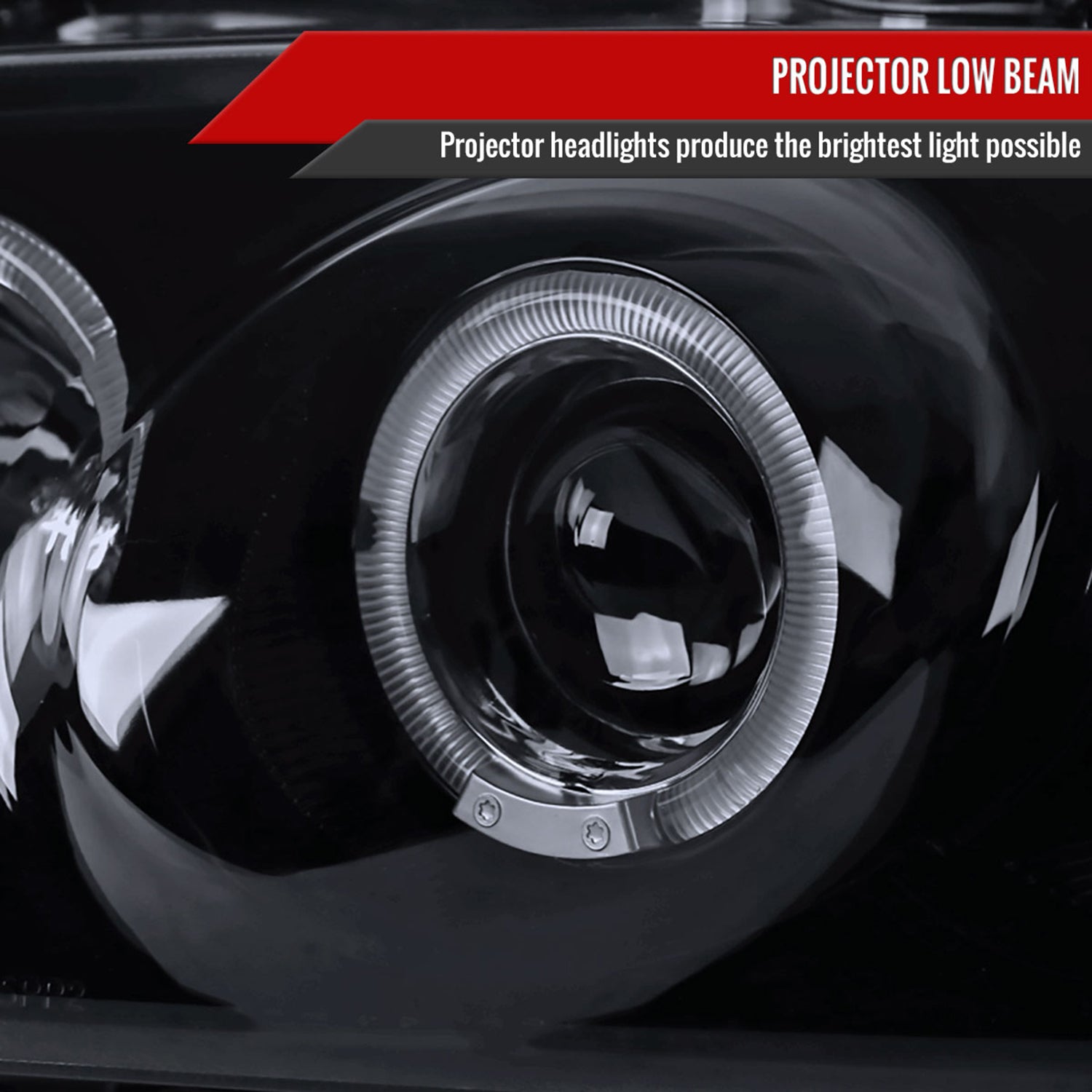 2004-2006 Nissan Sentra Dual Halo Projector Headlights Glossy Black/Smoke Lens