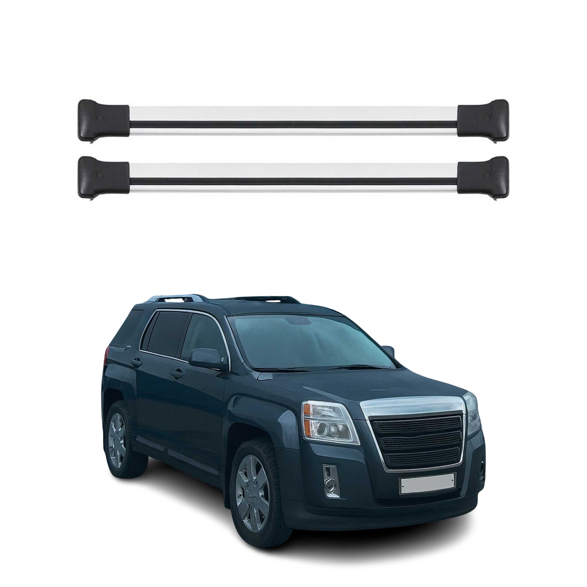 2010-2017 Gmc Terrain Roof Rack Cross Bars Silver