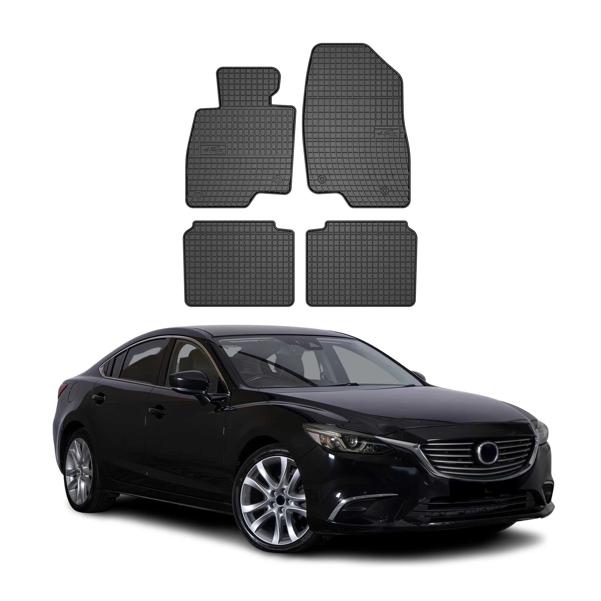2014-2021 Mazda 6 Floor Mats Liners Full Set All Weather Rubber Black