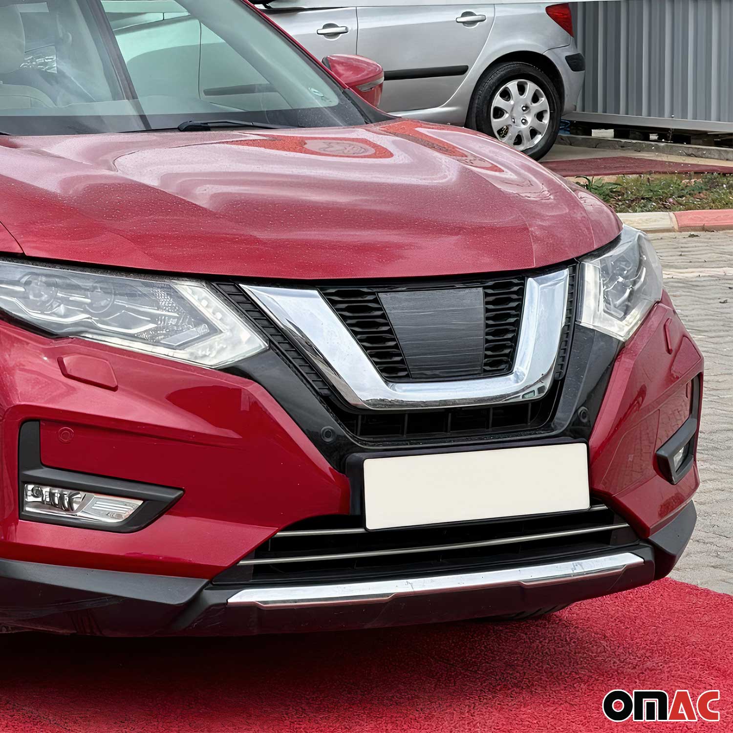 2017-2020 Nissan Rogue Sport Front Bumper Lower Trim Molding Stainless Steel Silver 2Pcs