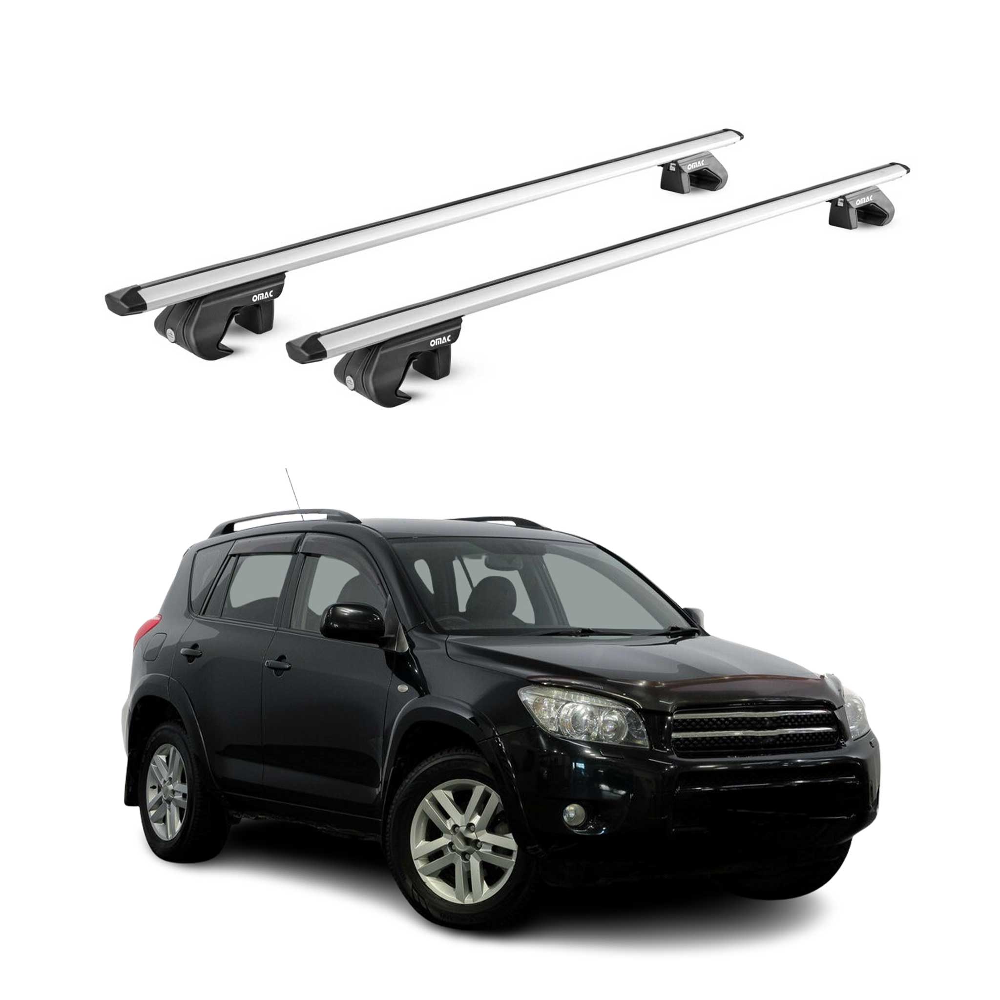 2006-2012 Toyota RAV4 Roof Rack Cross Bars Silver