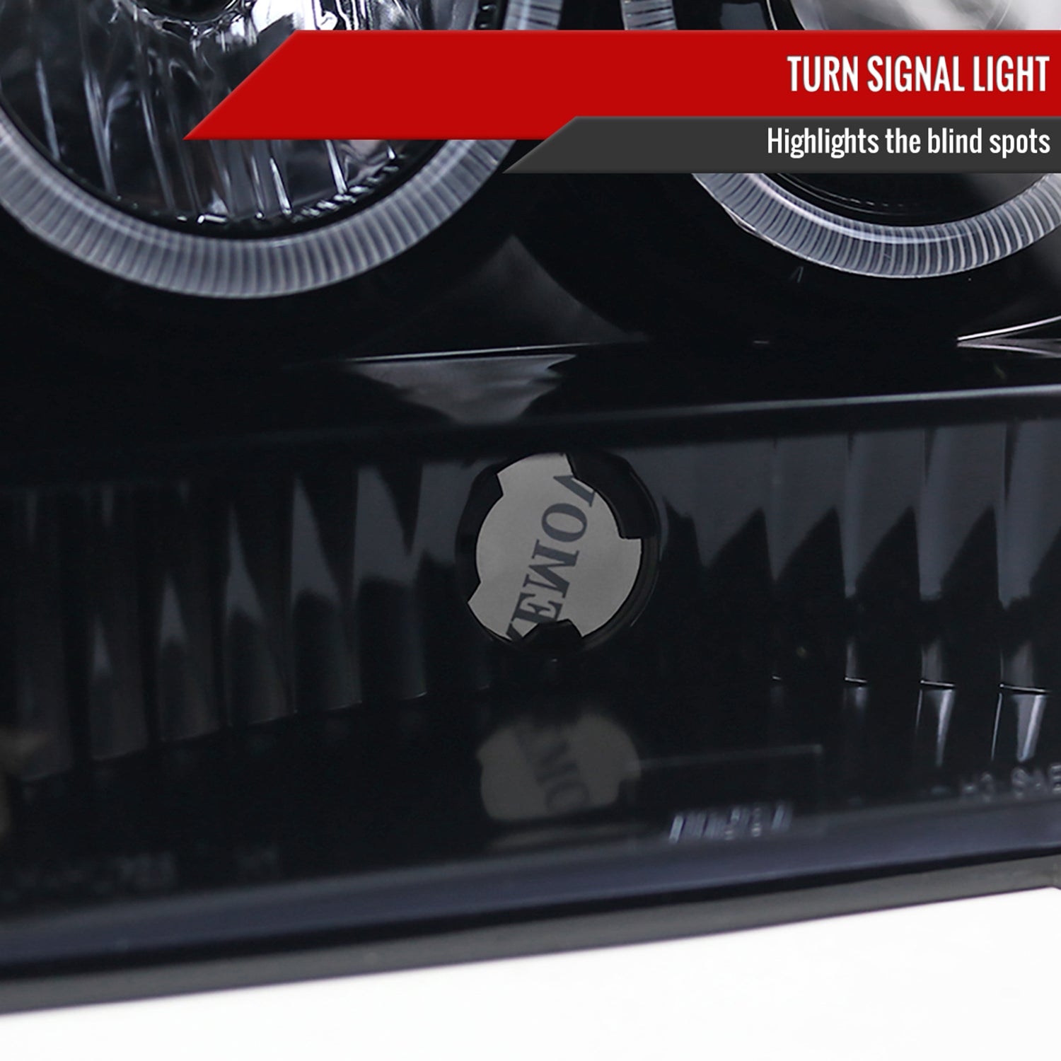 1993-1996 Jeep Grand Cherokee Dual Halo Projector Headlights Black/Smoke