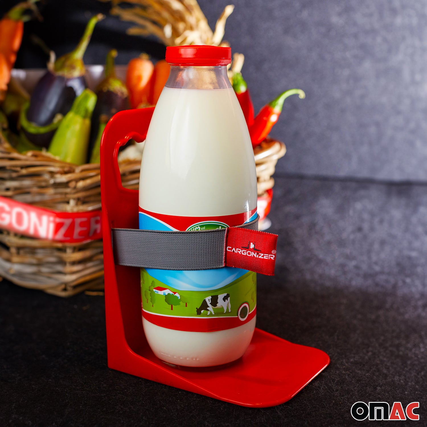 Red Trunk Organizer Grocery Holder Cargo Blocks Stopper Stand Divider Small 1 Pc