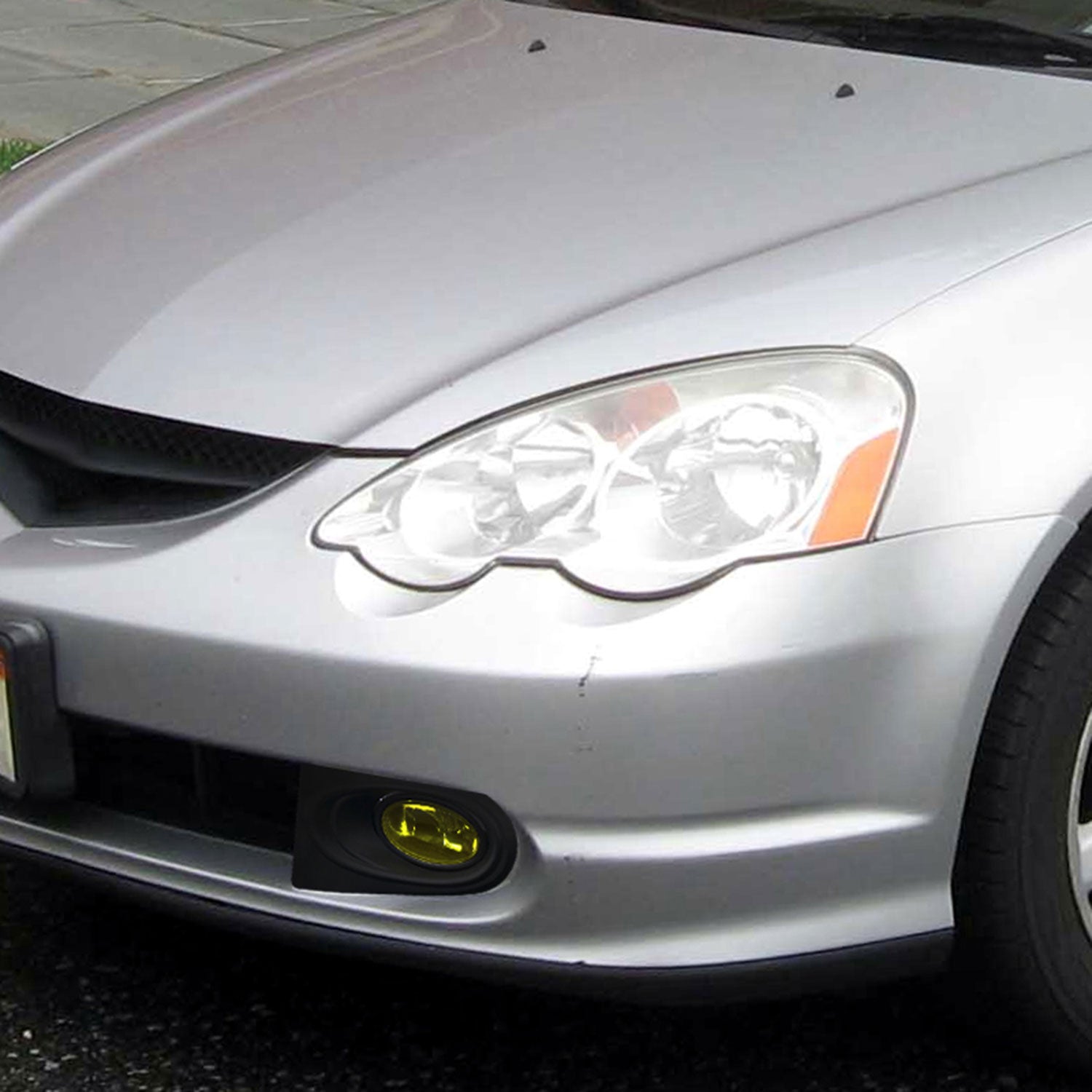 2002-2004 Acura RSX H11 Fog Lights Kit Chrome Housing/Yellow Lens