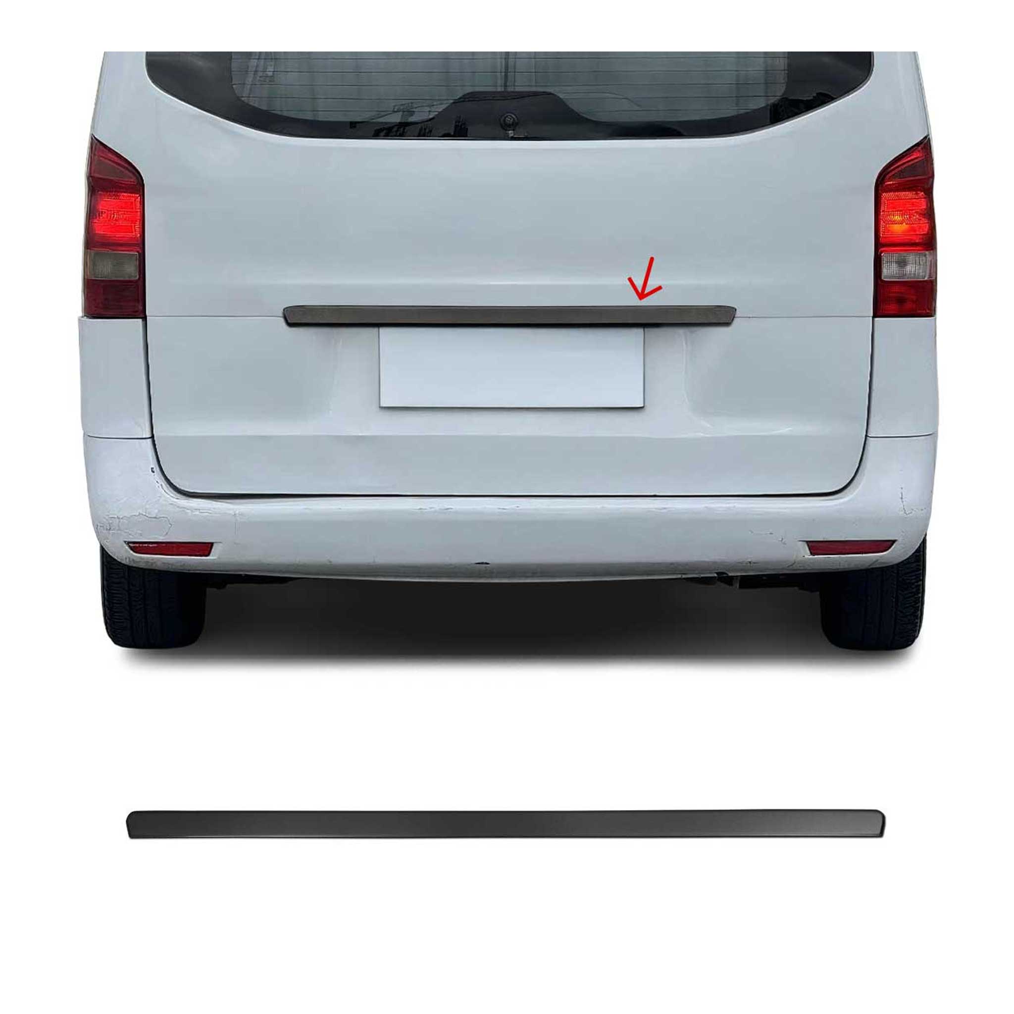 2016-2024 Mercedes Metris Rear Trunk Tailgate Door Handle Cover Stainless Steel Dark