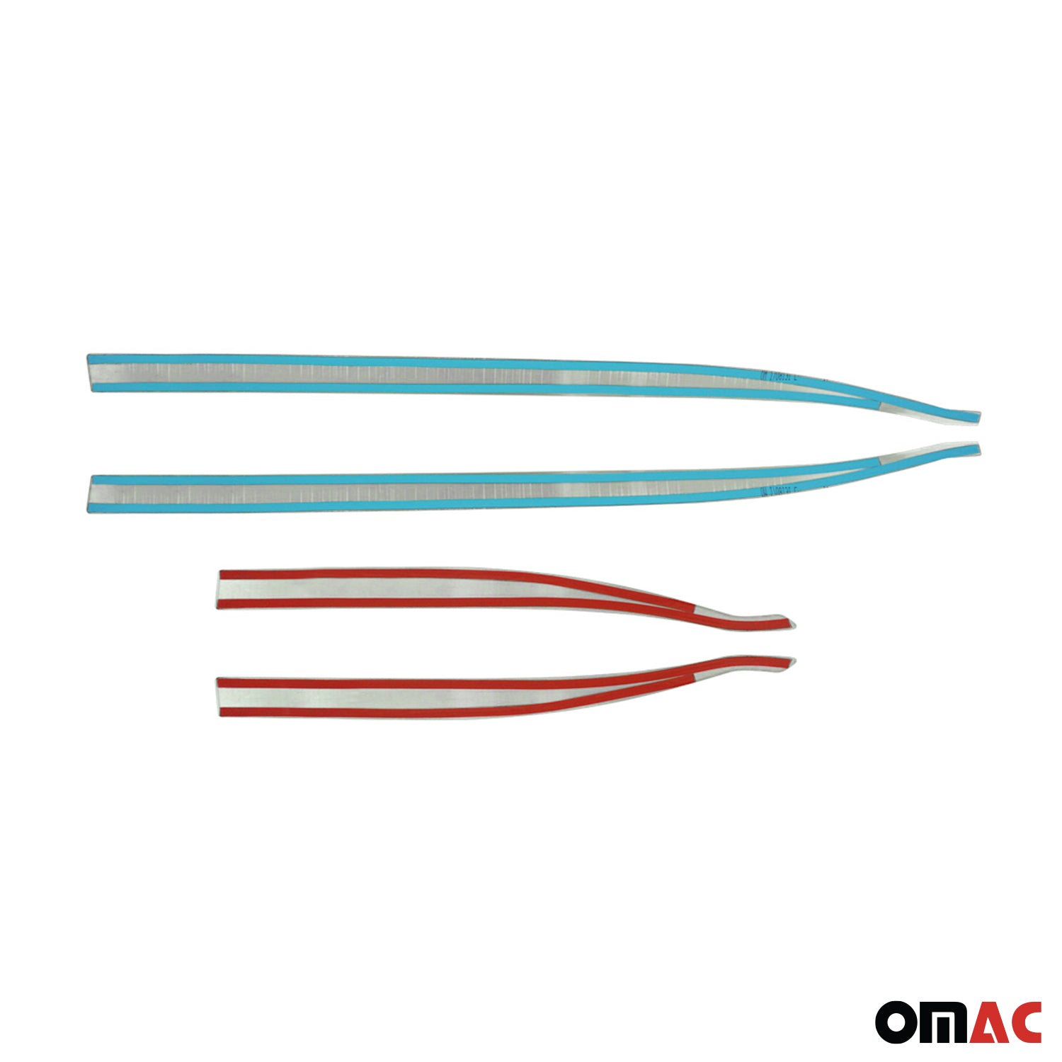 2015-2024 Jeep Renegade Side Door Molding Trim Skirt Garnish Steel Silver 4x