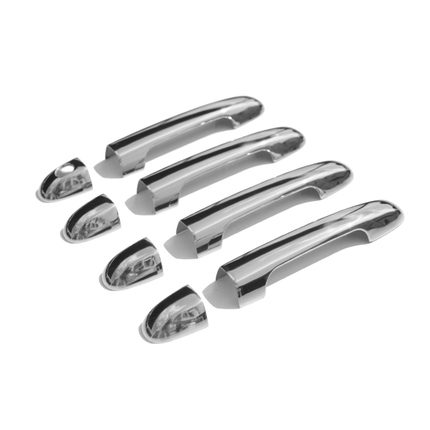 2007-2010 Hyundai Elantra Car Door Handle Cover Protector Silver 8Pcs Stainless Steel