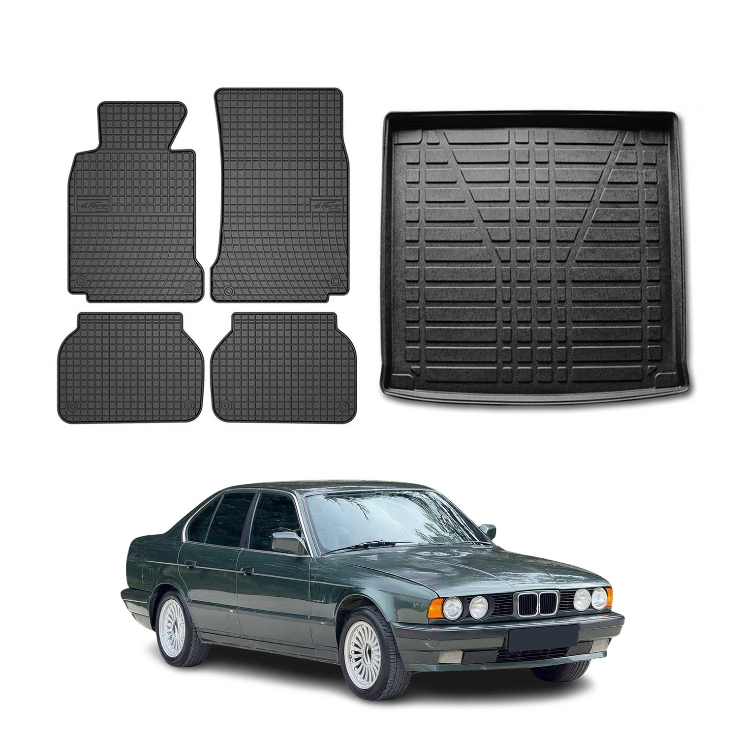 1999-2003 BMW 5 Series E39 Wagon Floor Mats & Cargo Liner Full Set All Weather