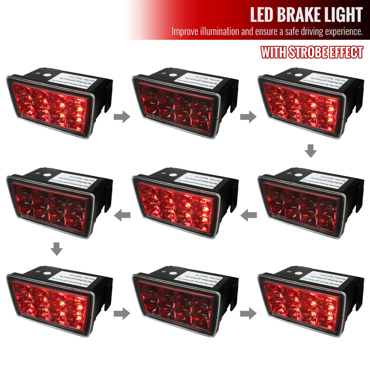 2011-2018 Subaru Impreza WRX/STI/XV Crosstrek LED 3rd Brake Light Chrome/Red