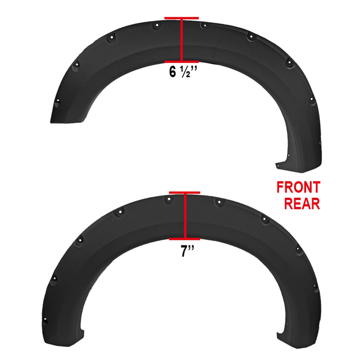 2004-2008 Ford F-150/07-2008 Lincoln Mark LT Textured Rivet Style Fender Flares