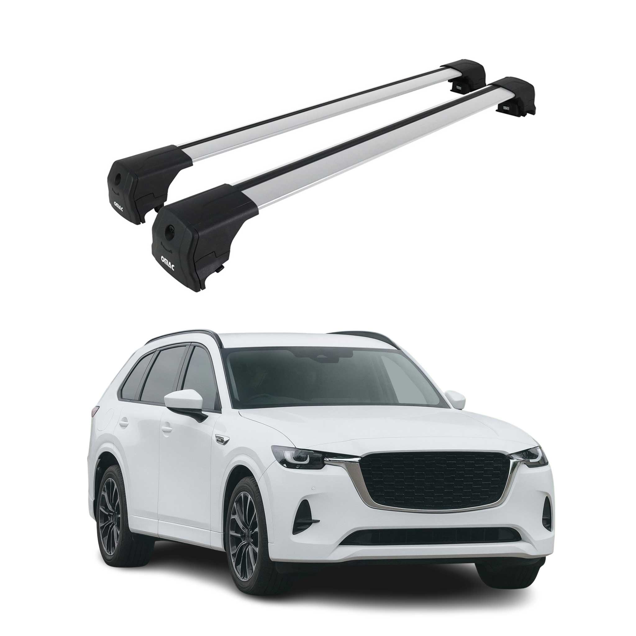 2025 Mazda CX-70 Roof Rack Cross Bars Luggage Carrier Alu Gray 2x