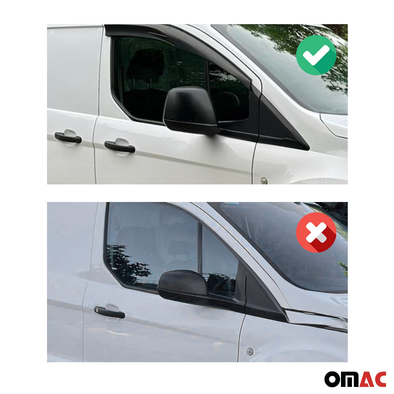 2014-2019 Ford Transit Connect Pre-FL Side Mirror Cover Caps Chrome Silver 2 Pcs