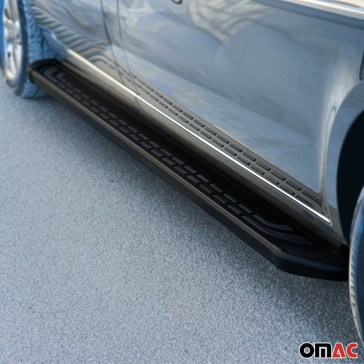 Running Boards Side Step Nerf Bars for Volkswagen Tiguan 2018-24 Aluminium Black