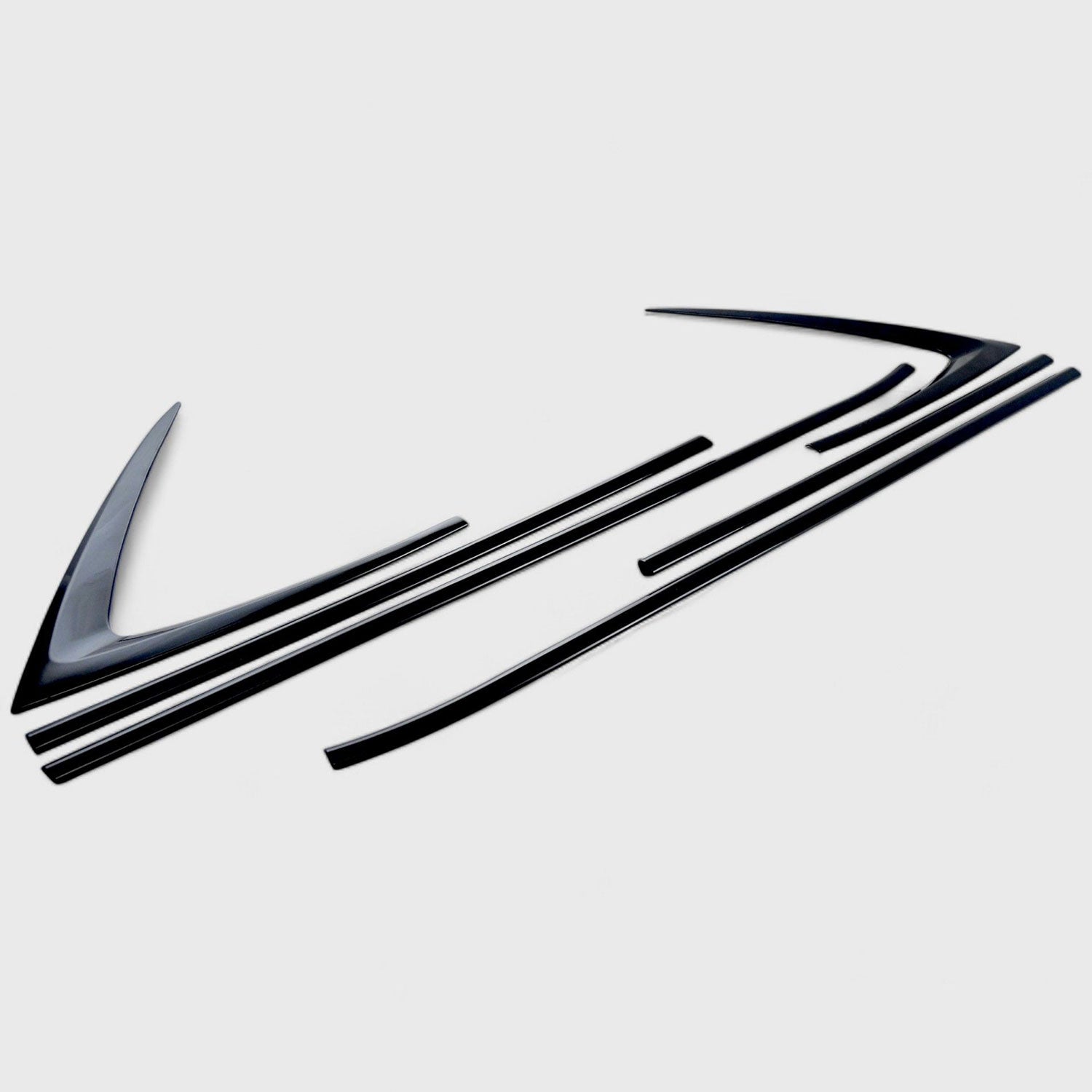 2022-2024 Chevrolet Equinox Window Trim Set Gloss Black 8Pcs ABS Plastic
