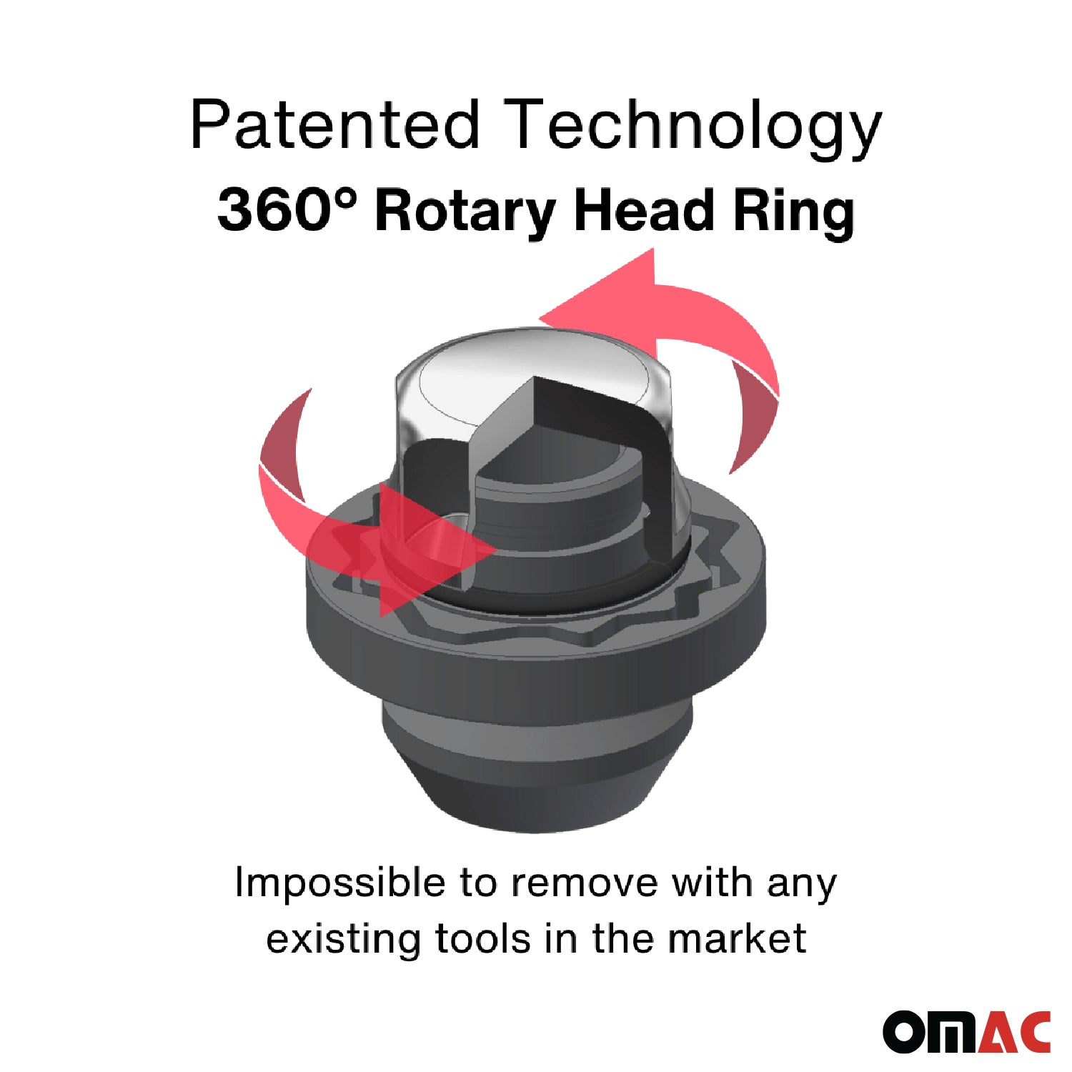 Wheel Lock Kit for Chevrolet Trax M12X1.5 Nut Chromed 4Locks & 1Key