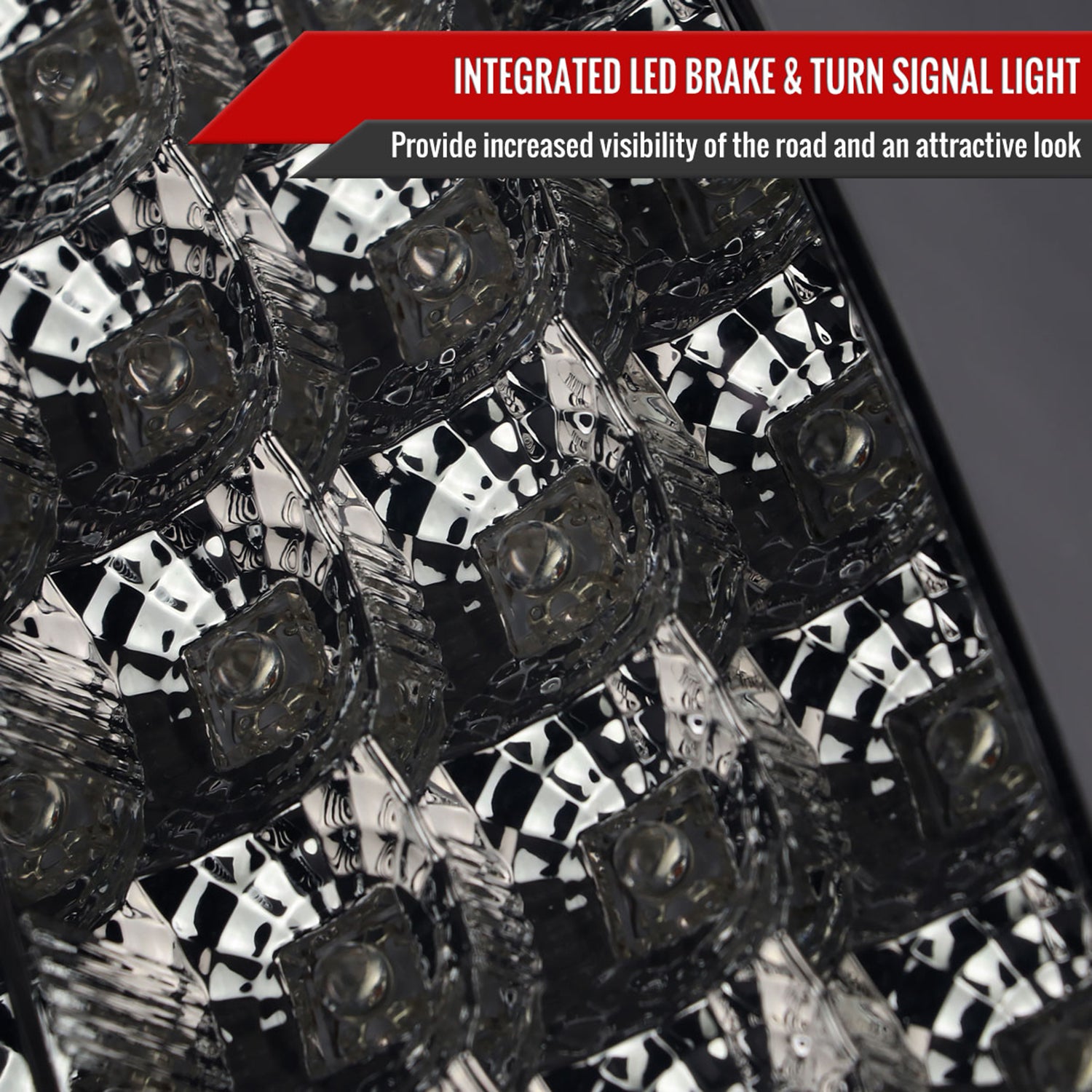 2007-2009 Dodge RAM 1500/2500/3500 LED Tail Lights Chrome Housing/Smoke Lens