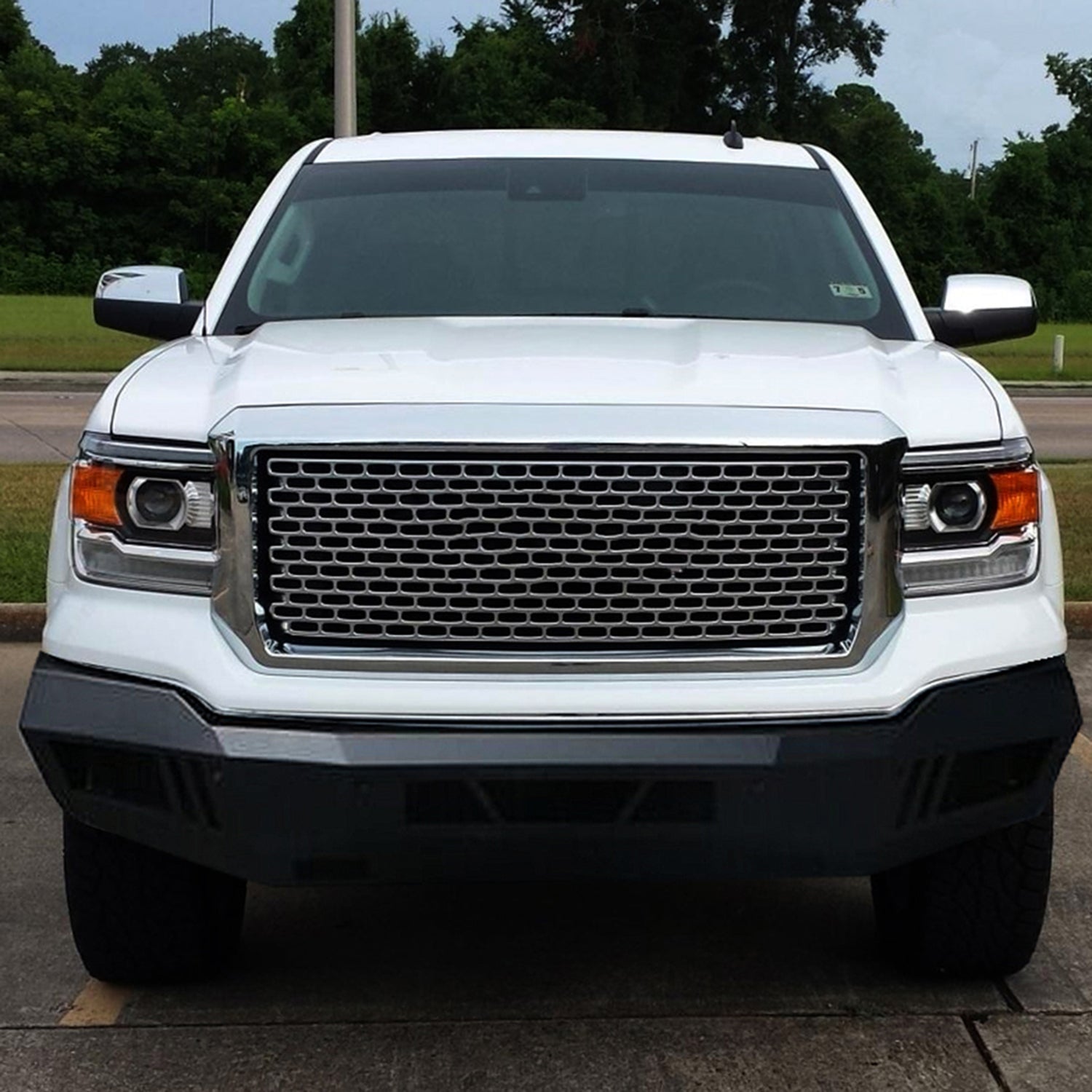 2014-2015 GMC Sierra 1500 Heavy Duty Steel Front Bumper & LED Light Ports
