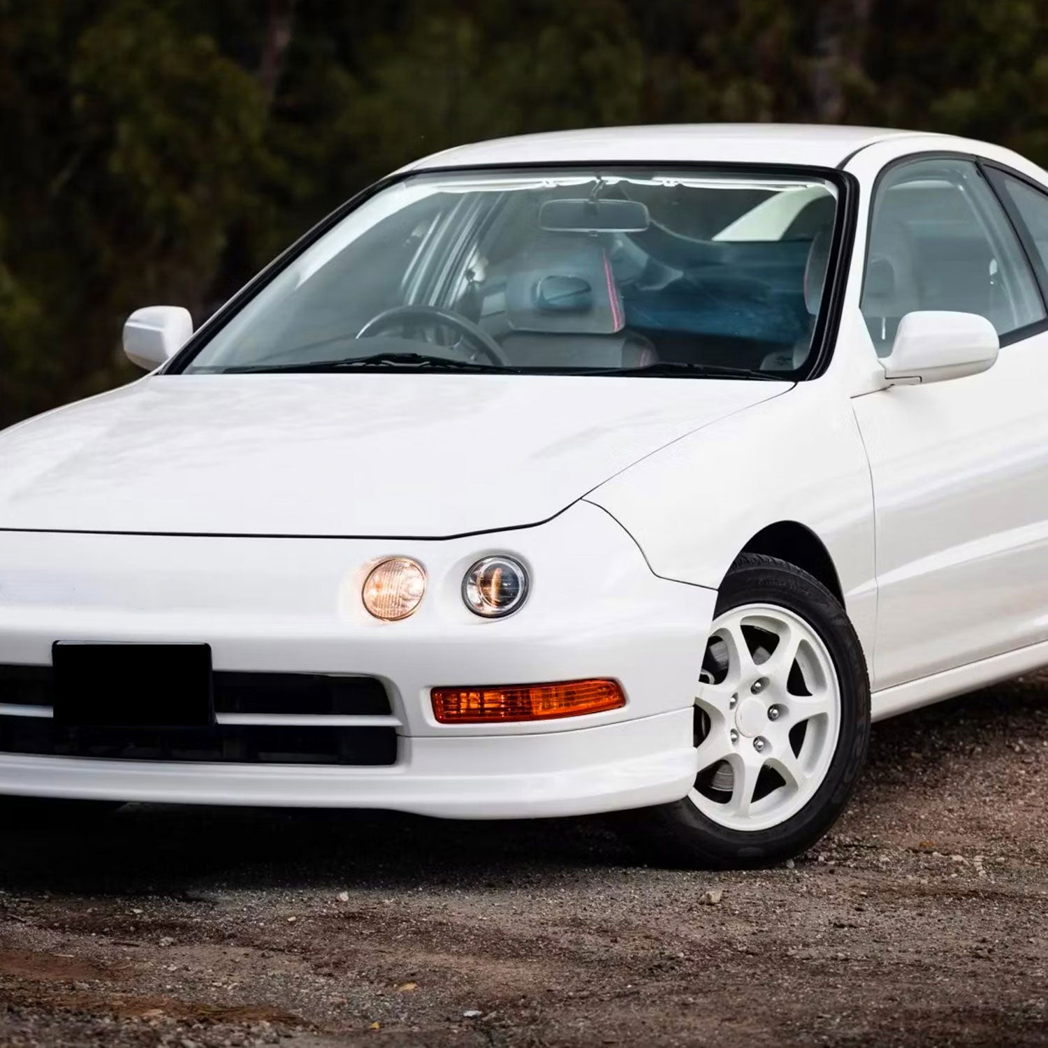 1994-1997 Accura Integra Bumper Lights Chrome Housing/Amber Lens