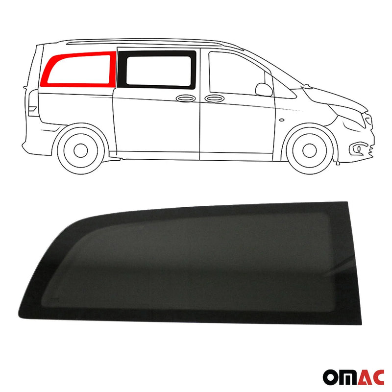 2016-2024 Mercedes Metris Window Glass Fit Kit Right Side Rear Black L3 Long