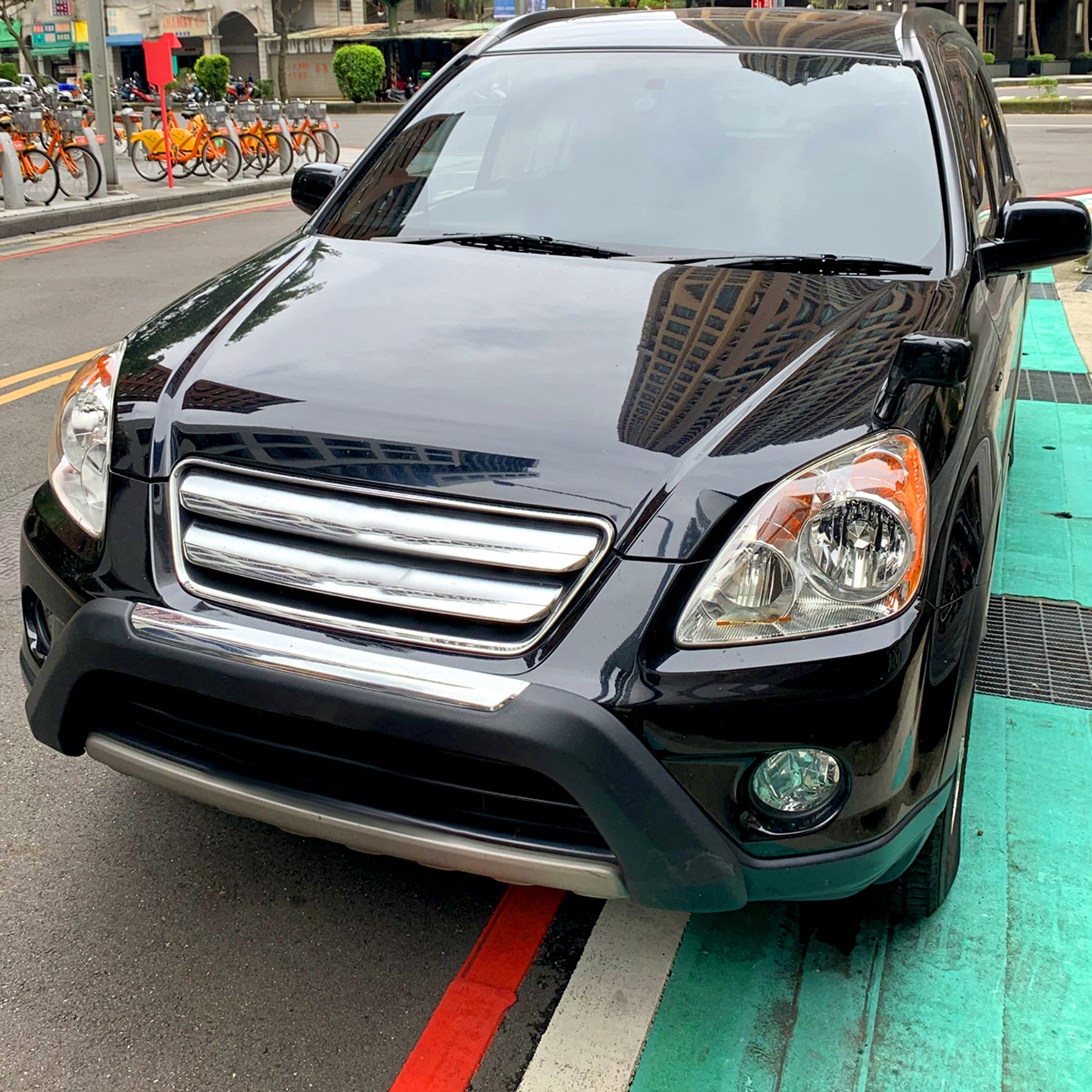 2005-2006 Honda CR-V Factory JP Headlights w/Amber Reflectors Chrome/Clear