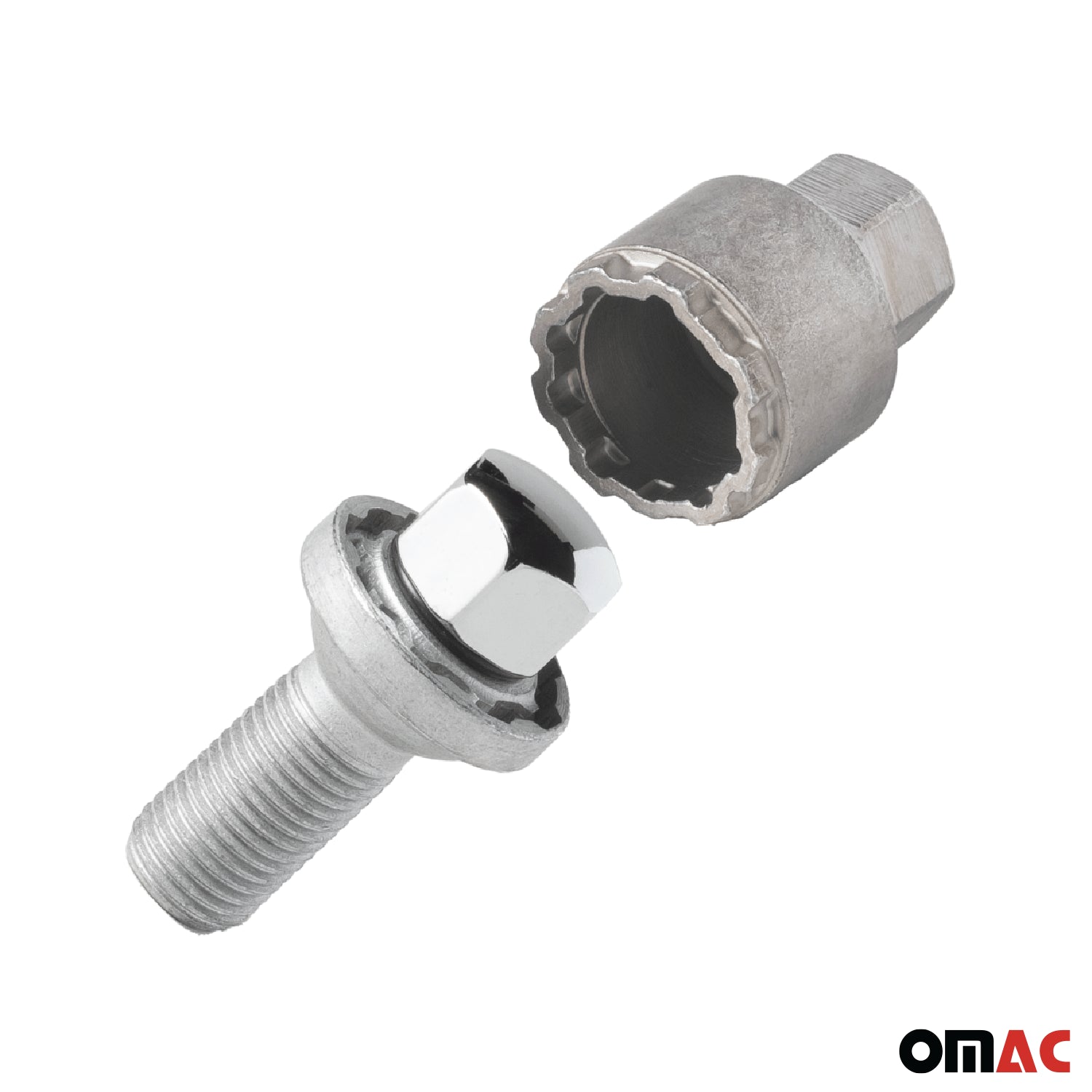 Wheel Lock Kit for Mercedes E-Class M14X1.5 Bolt Chromed 4Locks & 1Key