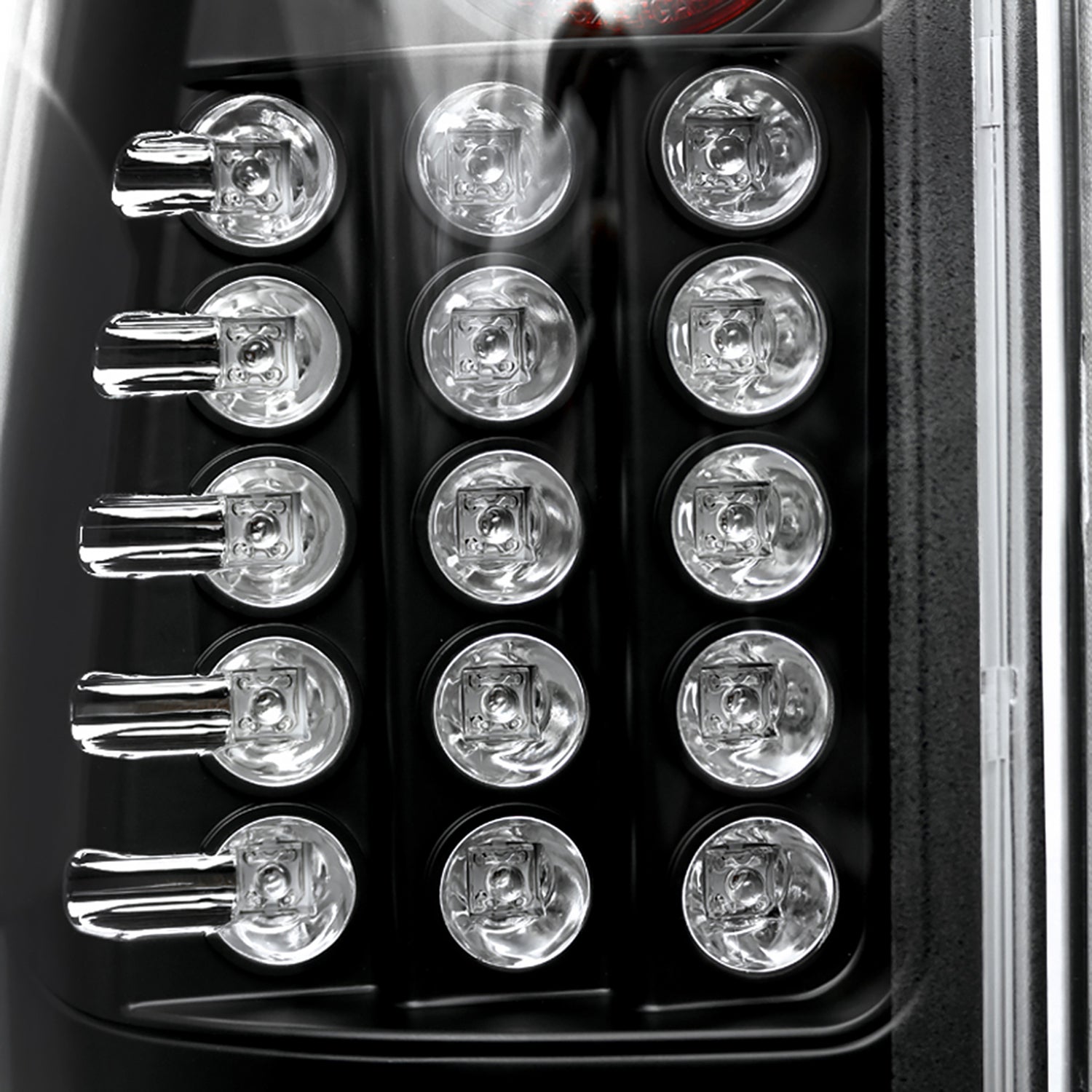 2008-2016 Ford F-250/350/450/550 Super Duty LED Tail Lights Matt Black/Clear