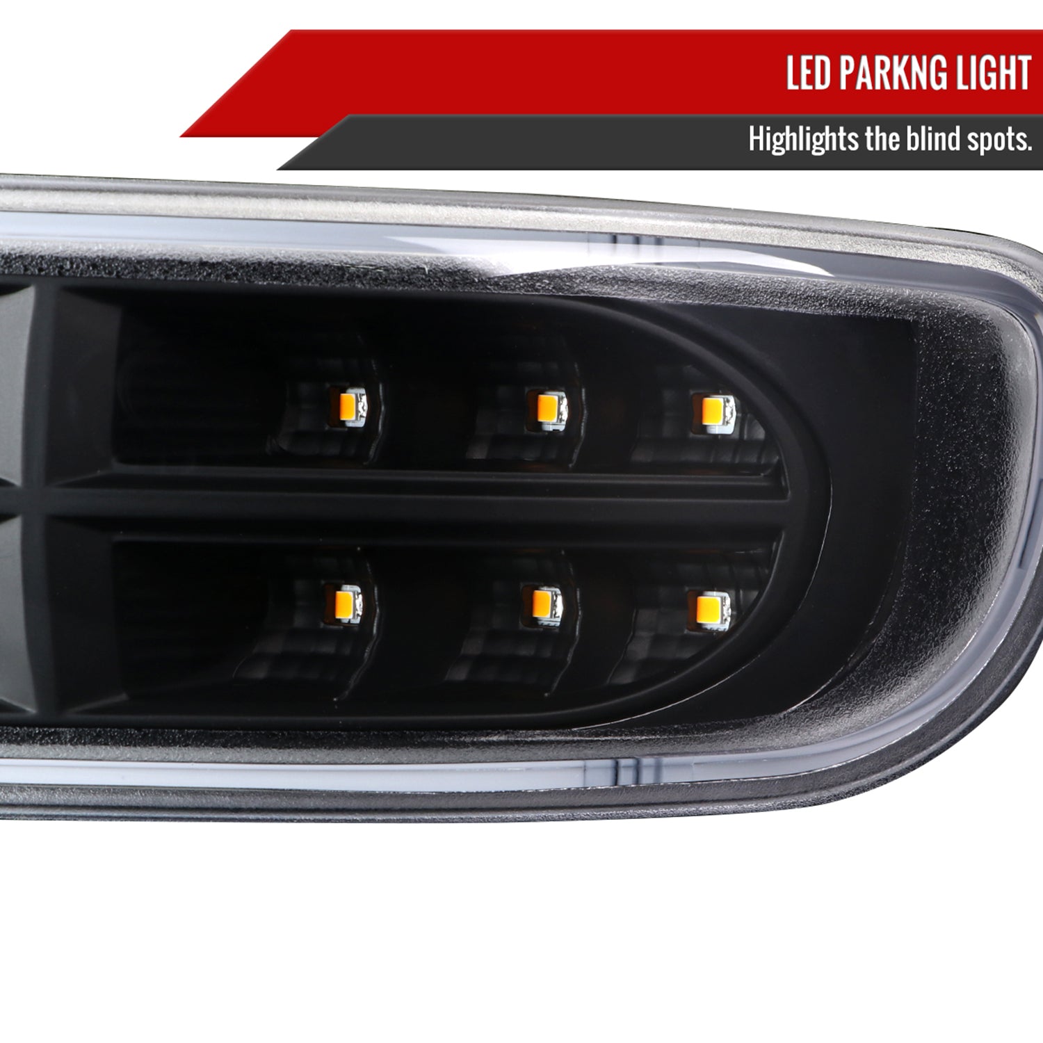 1999-2007 GMC Sierra/Yukon/ XL Bumper Lights Turn Signal Lights Matt Black
