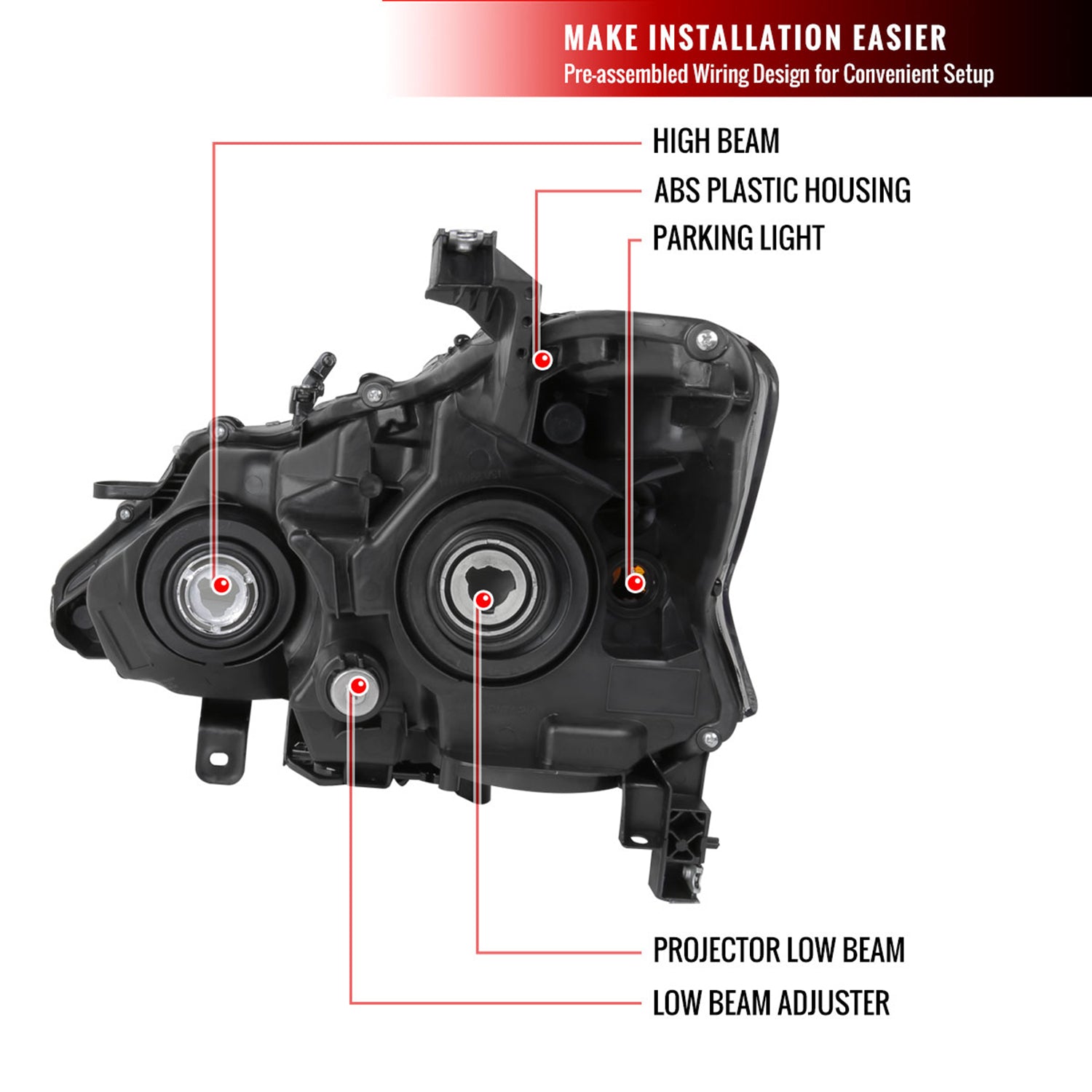 2013-2015 Nissan Altima Projector Headlight Amber Reflector Passenger Side