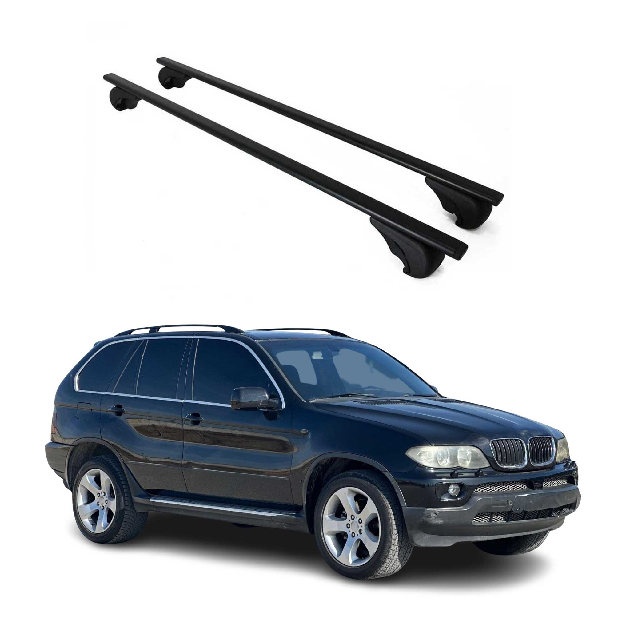 2000-2006 BMW X5 E53 Roof Rack Cross Bars Black