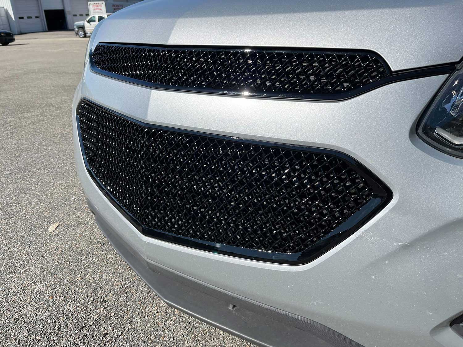 2016-2017 Chevrolet Equinox Grille Overlay Gloss Black 2Pcs ABS Plastic