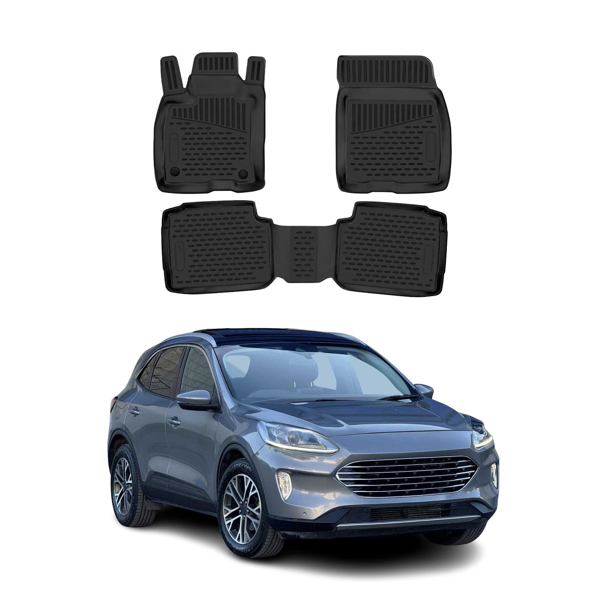 2020-2025 Ford Escape Hybrid Floor Mats Liners Full Set All Weather Black