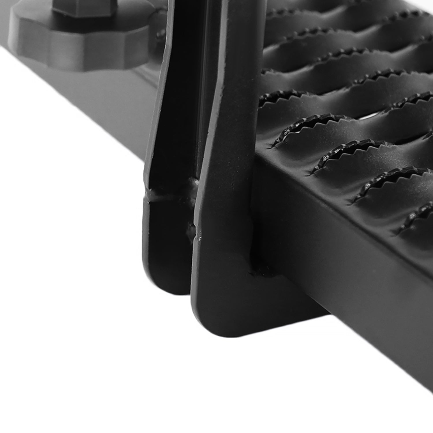 Universal Black Alu Hitch Mounted 6" Drop Rear Bumper Step For 2" Hitch Receiver