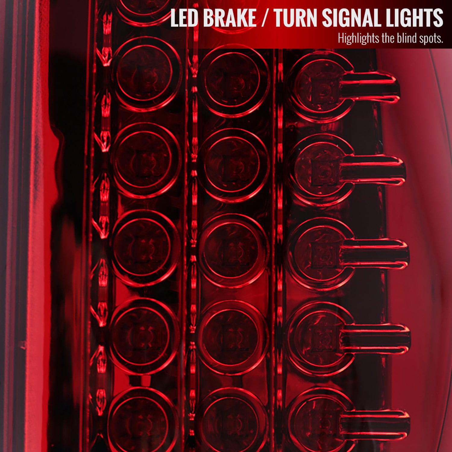 2002-2006 Dodge RAM LED Tail Lights Chrome Housing/Red Clear Lens