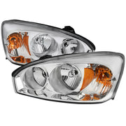 2004-2007 Chevy Malibu Factory Headlights w/Amber Reflectors Chrome/Clear
