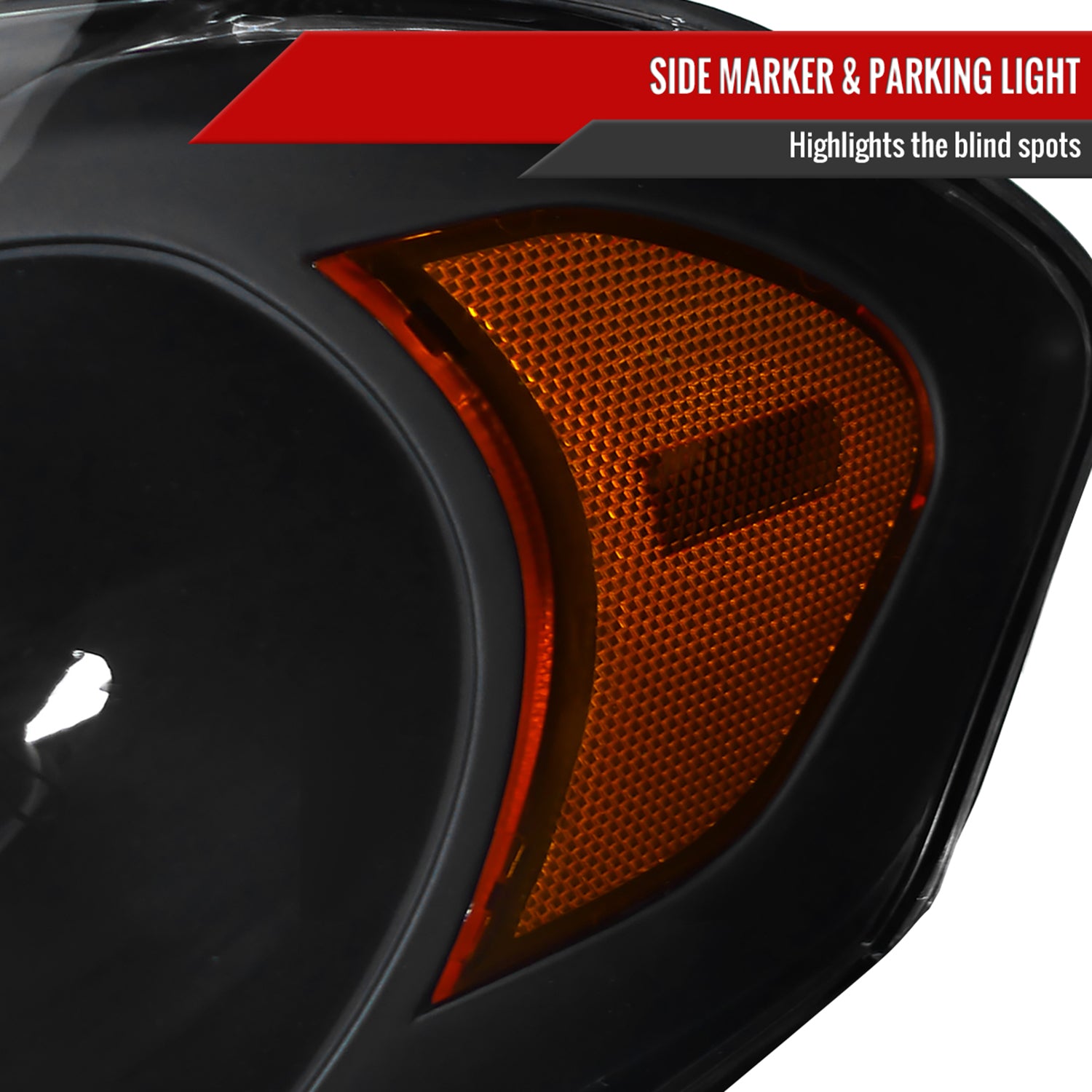 2006-2013 Chevy Impala / Impala Limited /Monte Carlo Headlights Amber & Black