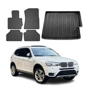 2011-2017 BMW X3 F25 Floor Mats & Cargo Liner Full Set All Weather Black