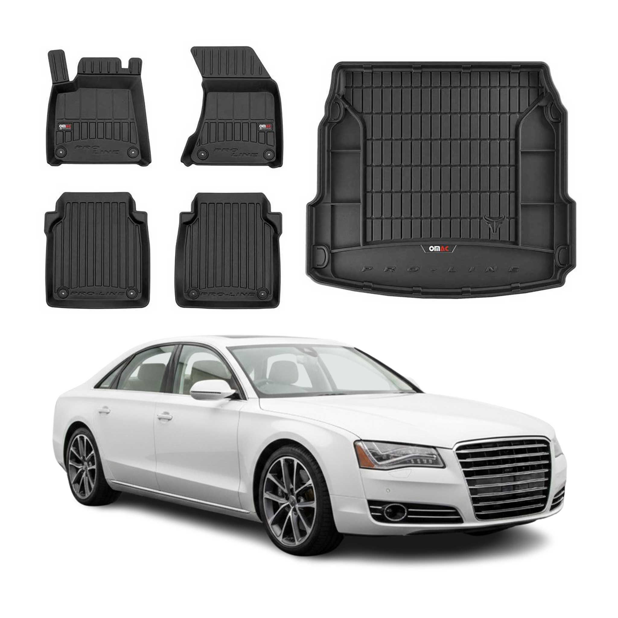 2010-2017 Audi A8 Long Version OMAC Premium Floor Mats & Cargo Liners Set