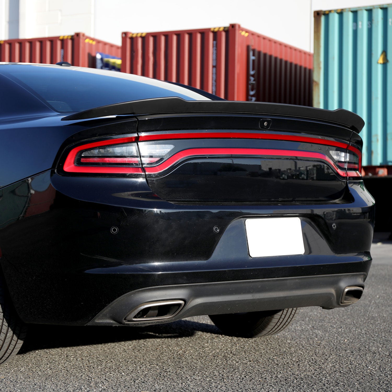2015-2021 Dodge Charger Matte Black ABS Hellcat Style Rear Spoiler