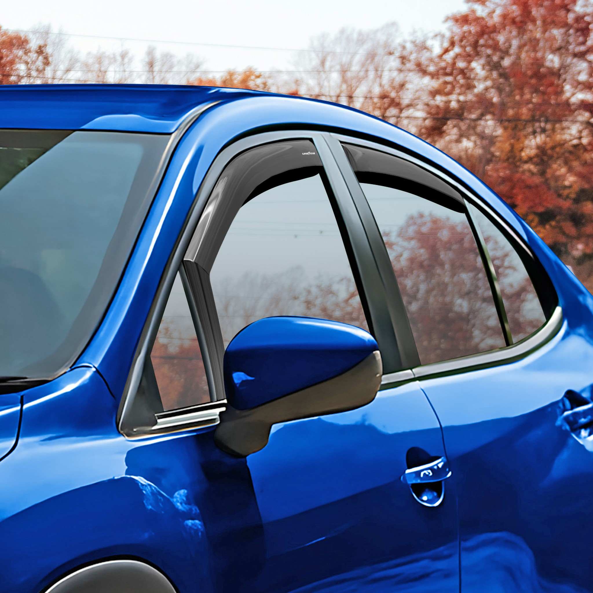 Goodyear Wind Deflectors for Subaru WRX 2022-2026 In-channel Premium Smoke 4Pcs