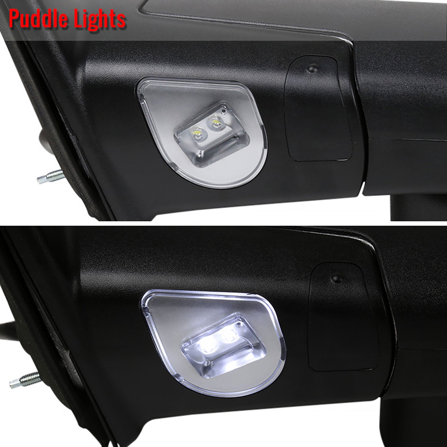 2009-2012 Dodge RAM 1500 Foldable Heated & Manual Chrome Towing Mirrors Clear