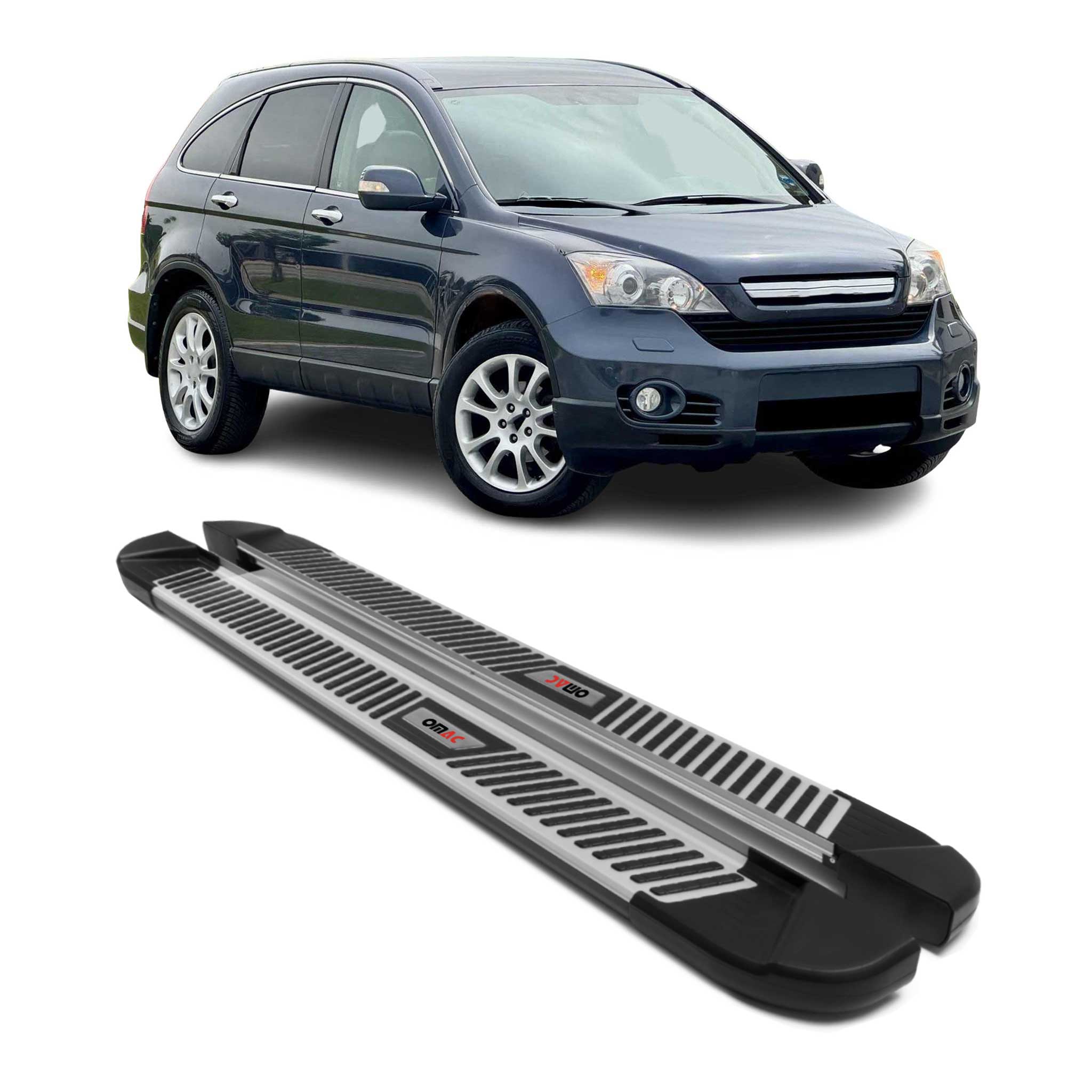 2007-2011 Honda CR-V Running Boards Side Steps Silver & Black