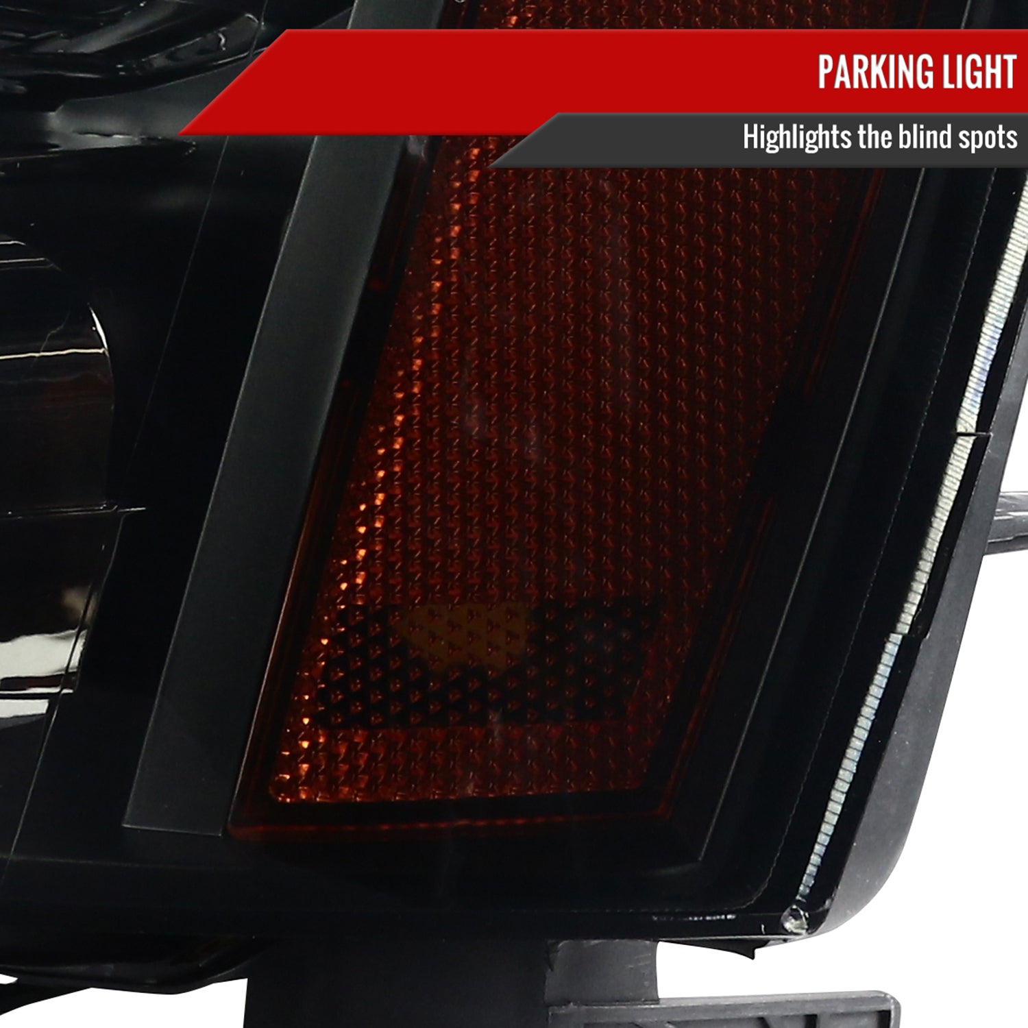 2007-2014 Chevy Avalanche/Tahoe/Suburban Factory Headlights Matt Black/Smoke